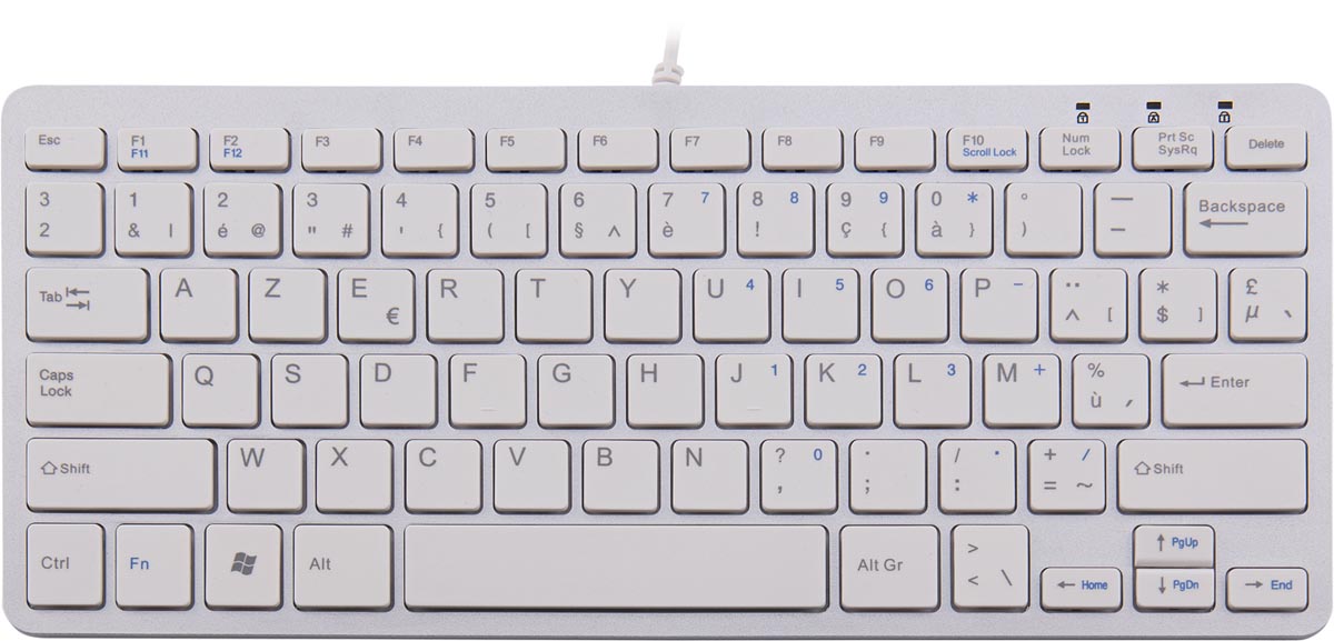 R-Go Compact ergonomisch toetsenbord, azerty, Belgische versie