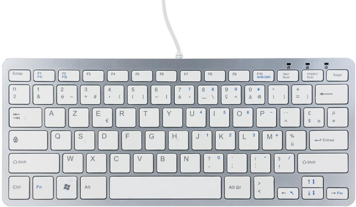 MacAlly SLIMKEY Wired aluminium toetsenbord Azerty - Appelhoes