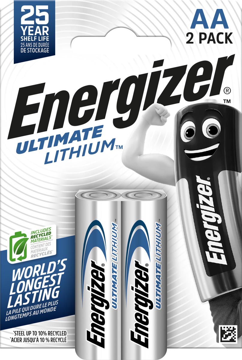 Energizer batterijen Lithium AA, blister van 2 stuks afbeelding