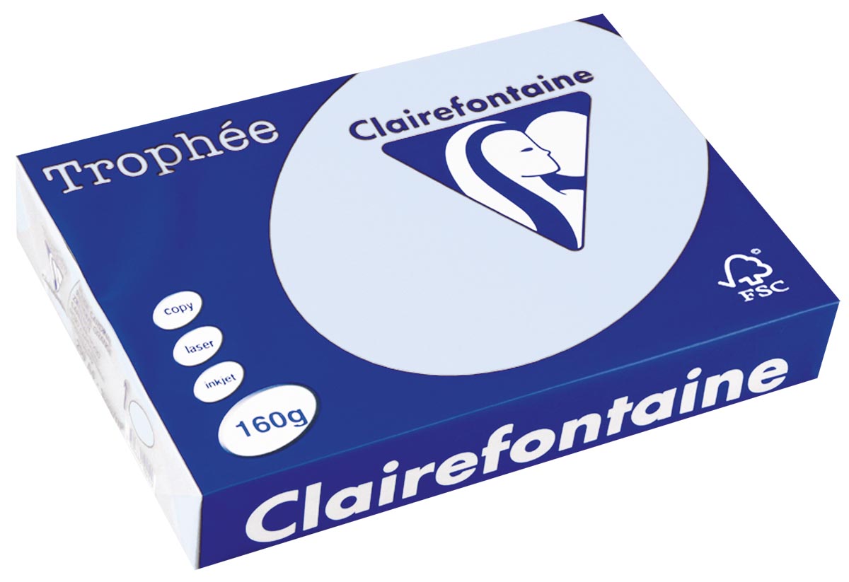 Clairefontaine TrophÃÂ©e Pastel gekleurd papier A4 160 g 250 vel azuurblauw