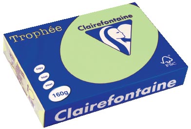 Clairefontaine Trophée Pastel A4, 160 g, 250 vel, groen