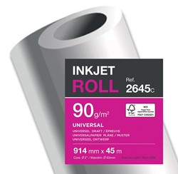 Clairefontaine plotterpapier ft 914 mm x 45 m, 90 g