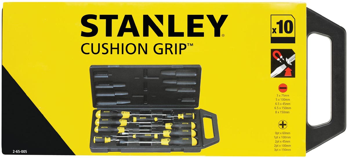 Stanley schroevendraaier Cushion Grip, set van 10 stuks afbeelding