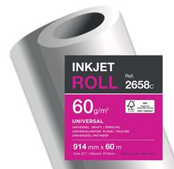 Clairefontaine plotterpapier ft 914 mm x 60 m, 60 g