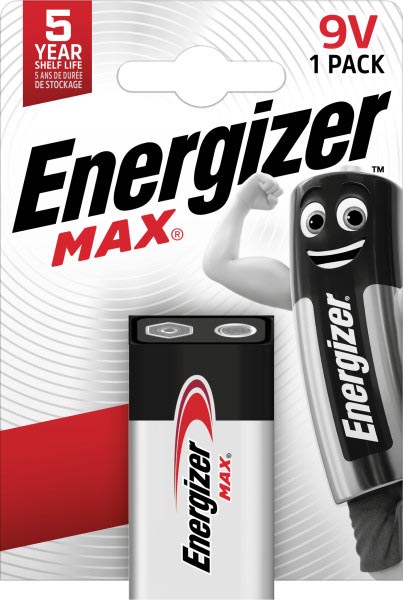 Energizer batterij Max 9V, op blister afbeelding