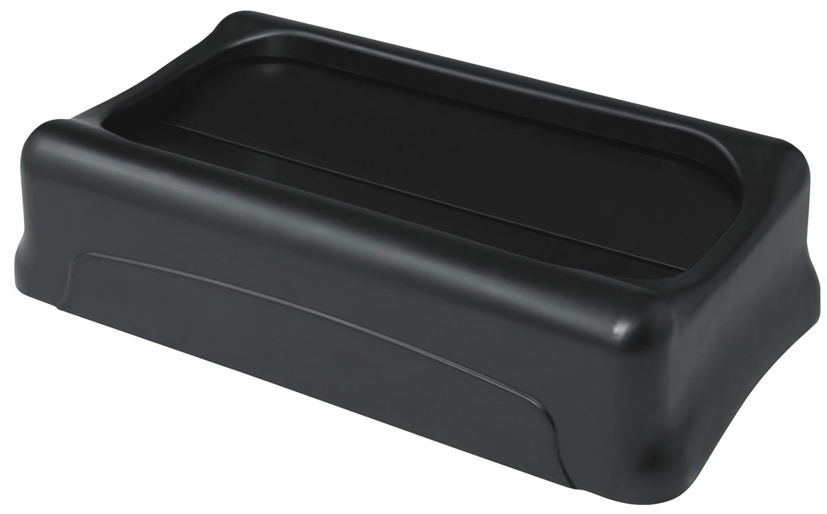 Rubbermaid deksel voor afvalcontainer Slim Jim, tuimeldeksel, zwart