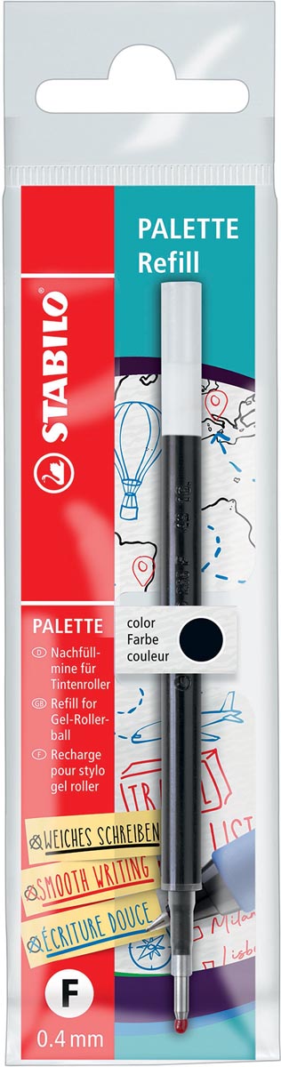 STABILO PALETTE gel roller navulling, 0,4 mm, zwart