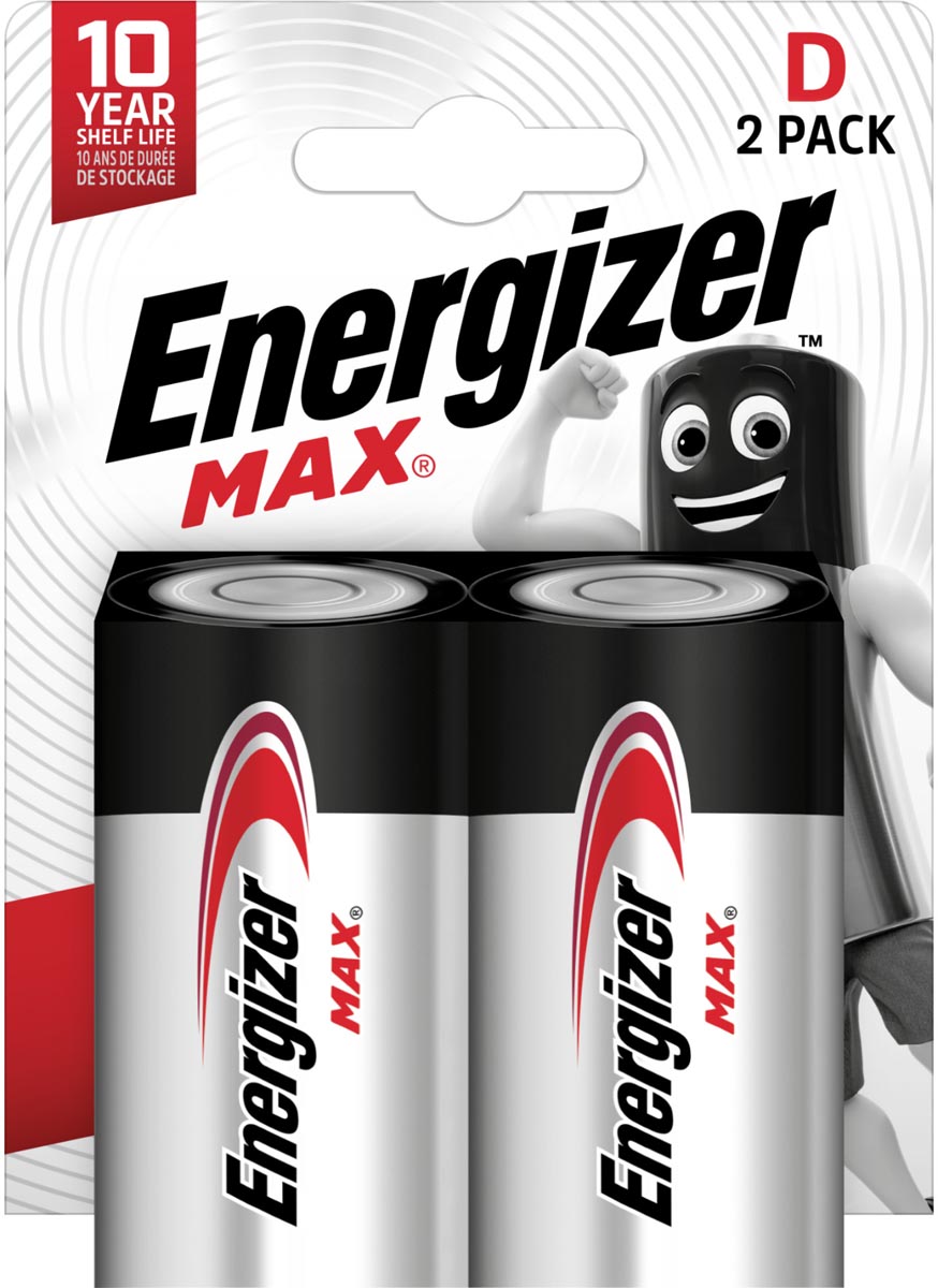 Energizer batterijen Max D, blister van 2 stuks afbeelding