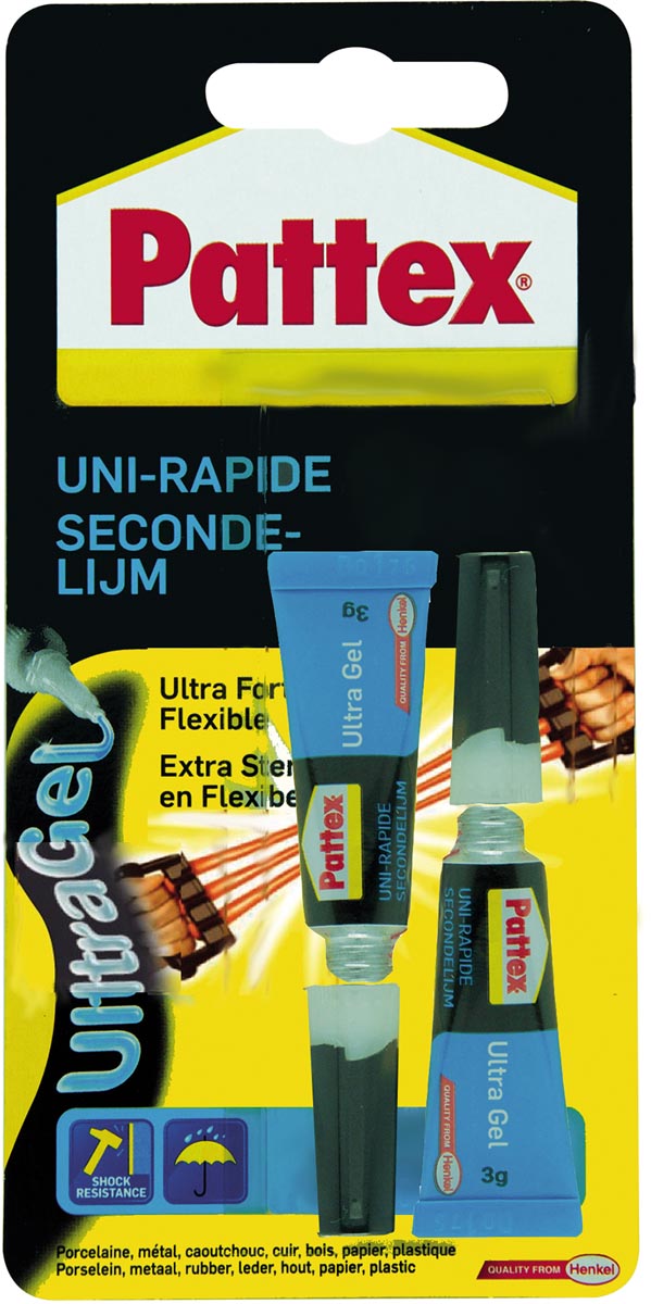 Pattex secondelijm ultra gel 2x3 gr