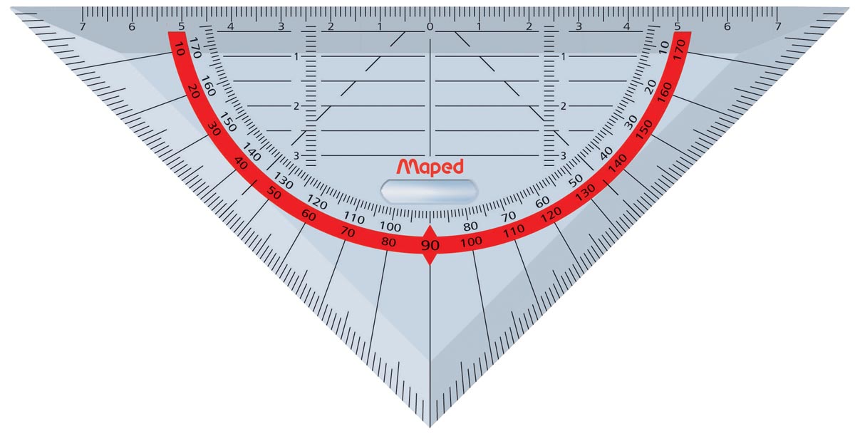 Maped geodriehoek Technic, ft 16 cm, met handvat