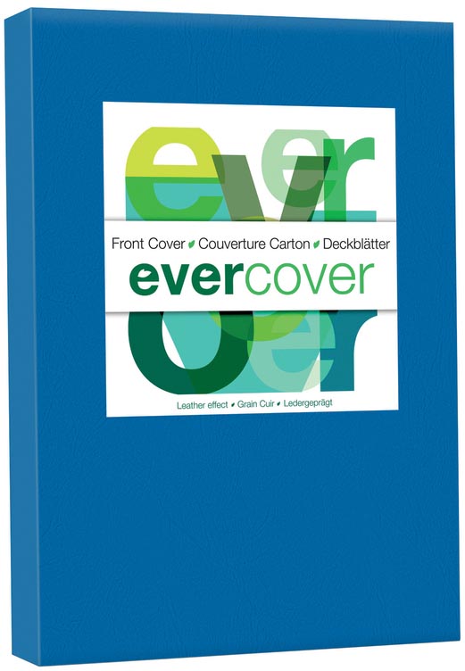Exacompta omslagen uit lederprint ft A4, 270 micron, pak van 100 stuks, blauw