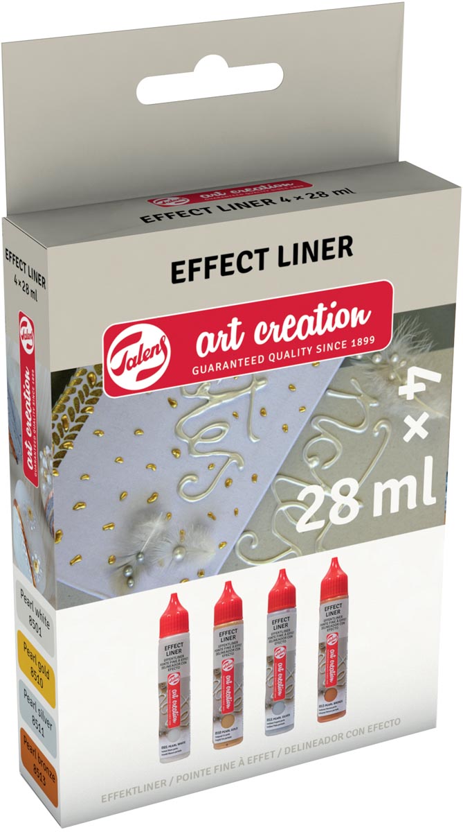 Talens Art Creation effect liner, etui van 4 standaard parelkleuren