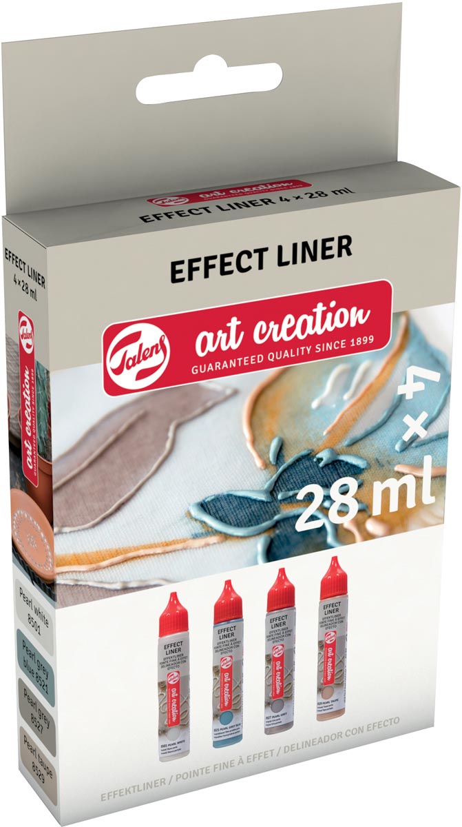 Talens Art Creation effect liner, etui van 4 speciale parelkleuren Talens Art Creation effect liner, etui van 4 speciale parelkleuren