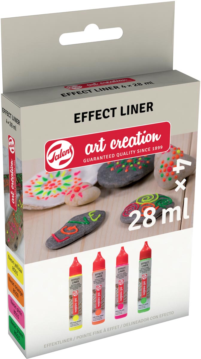 Talens Art Creation effect liner, etui van 4 neonkleuren