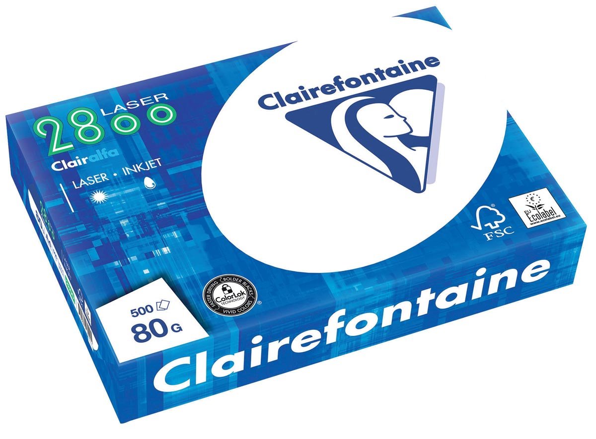 Clairefontaine Clairalfa printpapier ft A4, 80 g, pak van 500 vel afbeelding