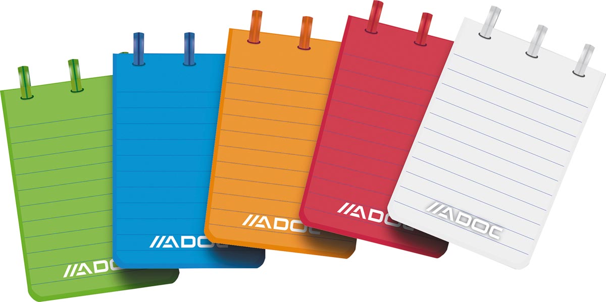 Adoc notitieboekje Colorlines, ft A7, gelijnd, geassorteerde kleuren afbeelding