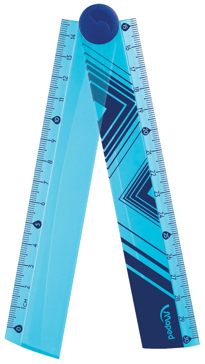 Maped opvouwbare liniaal Cosmic Teens, 30 cm, geassorteerde kleuren, op blister