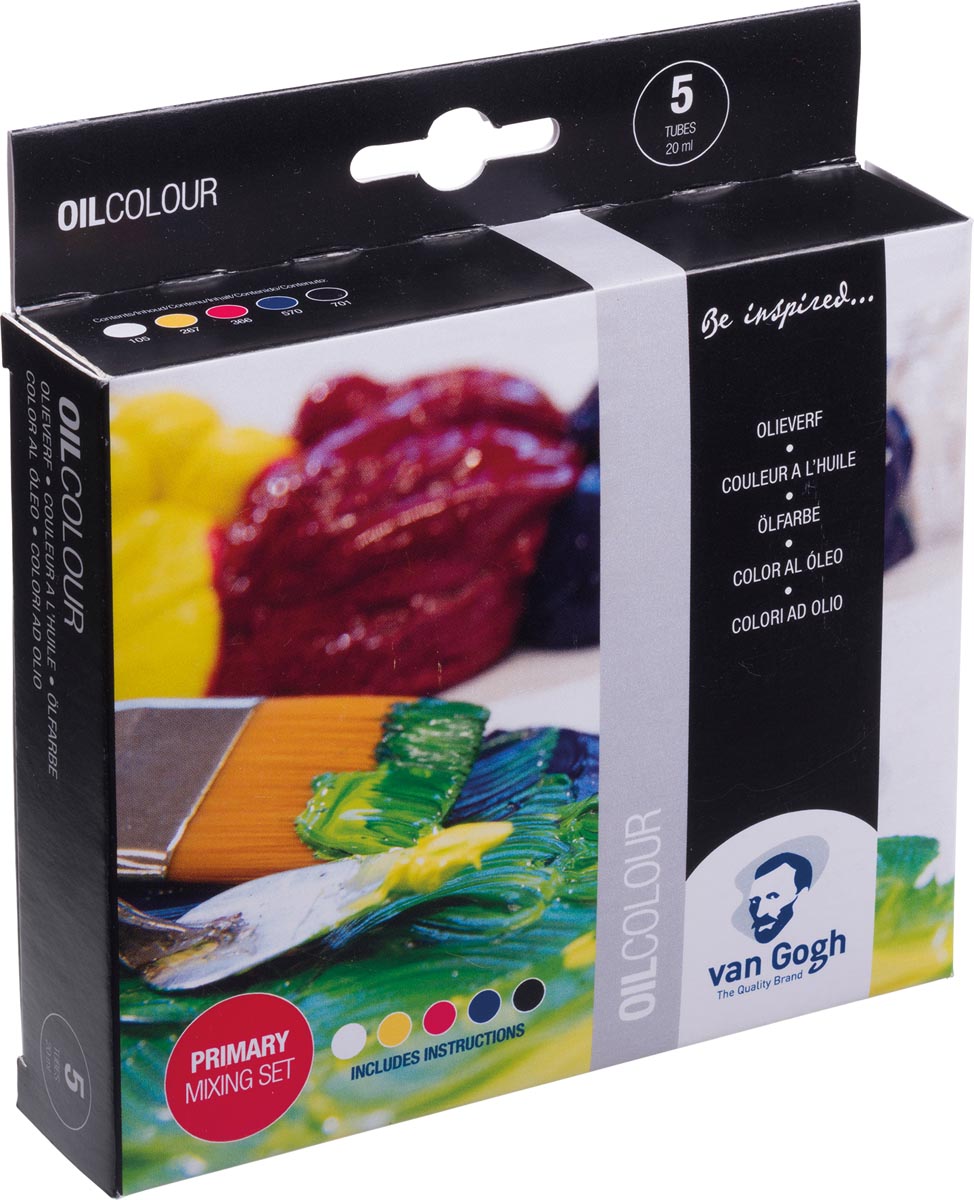 Van Gogh olieverf, primaire mengset van 5 x 20 ml afbeelding