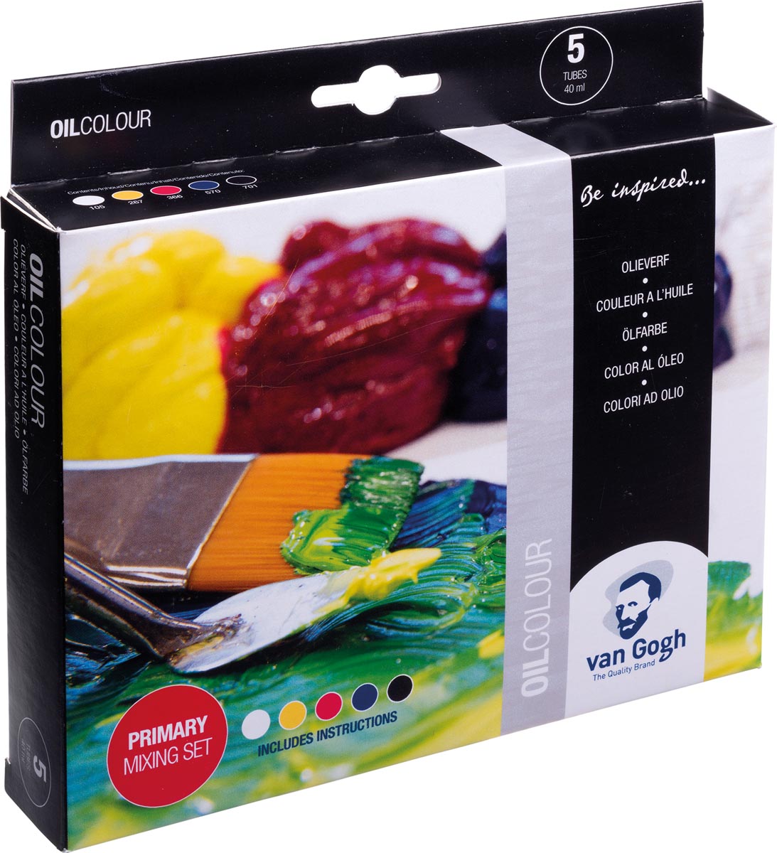Van Gogh olieverf, primaire mengset van 5 x 40 ml Van Gogh olieverf, primaire mengset van 5 x 40 ml