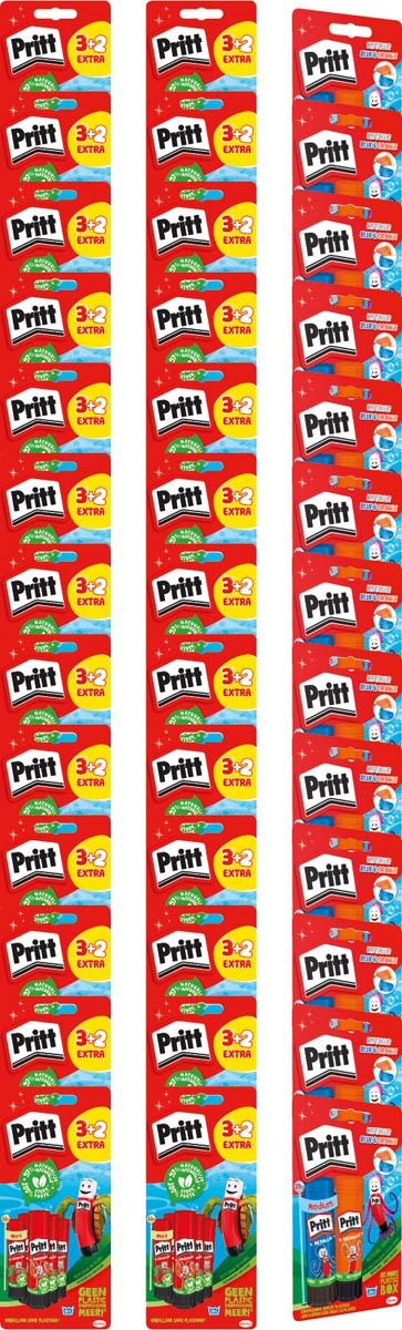 Pritt Original en Metallic plakstift, strip van 36 stuks