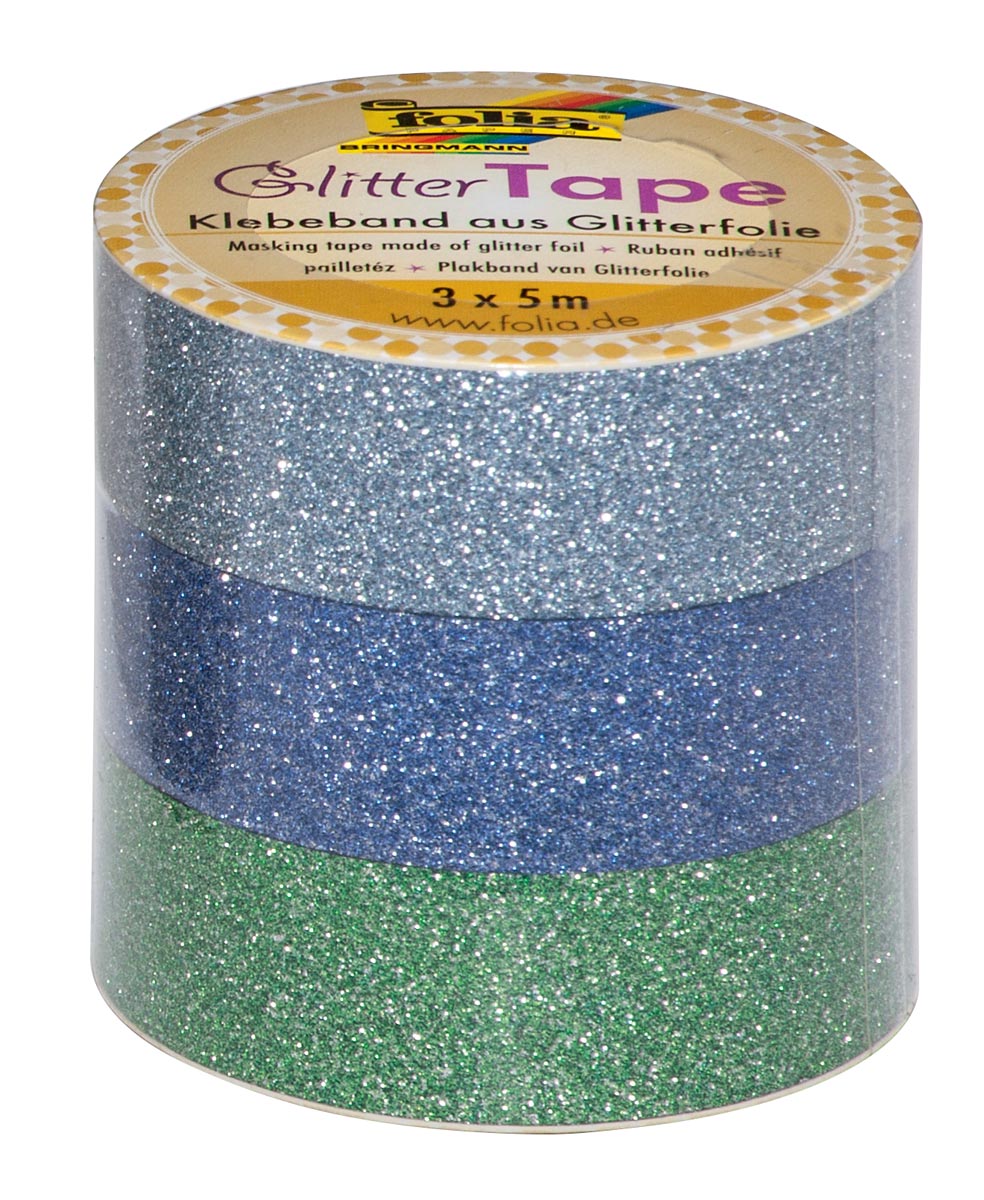 Folia Glittertape Blauw En Groen Rolletje Met 3 Stuks huismerk kopen in de aanbieding Folia Glittertape Blauw En Groen Rolletje Met 3 Stuks huismerk kopen in de aanbieding
