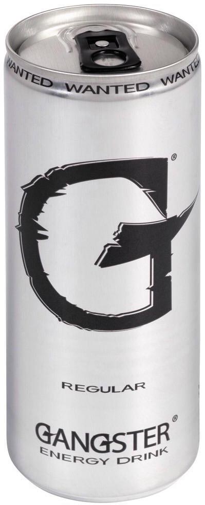 Gangster energie drank, blikje van 25 cl, pak van 24 stuks