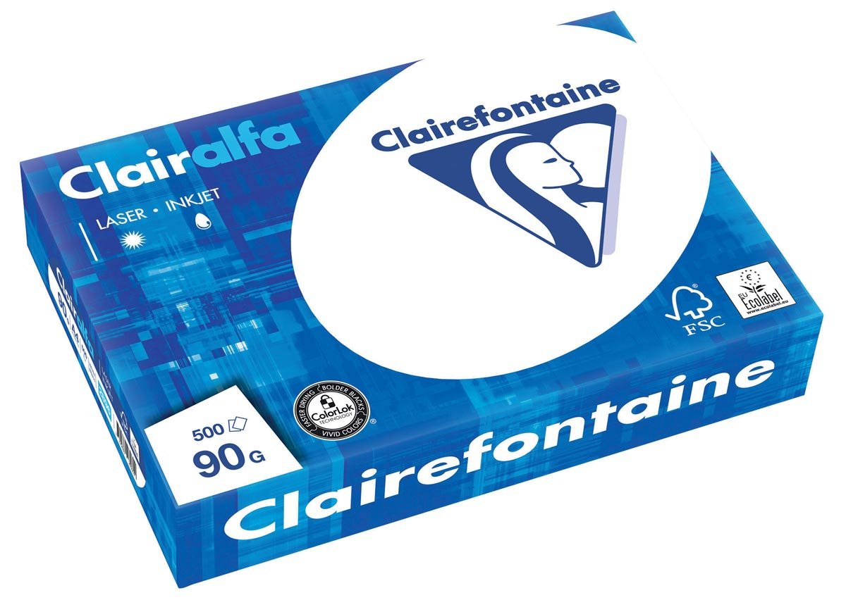 Clairefontaine Clairalfa presentatiepapier A4, 90 g, pak van 500 vel afbeelding