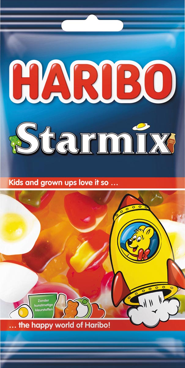 Haribo snoep Starmix, zak van 100 g Haribo snoep Starmix, zak van 100 g