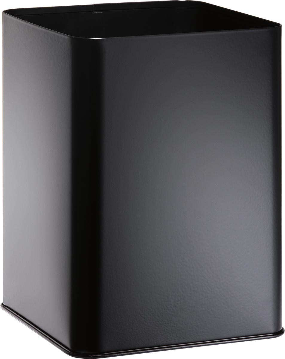 Metalen afvalbak, 18,5 l, zwart Metalen afvalbak, 18,5 l, zwart