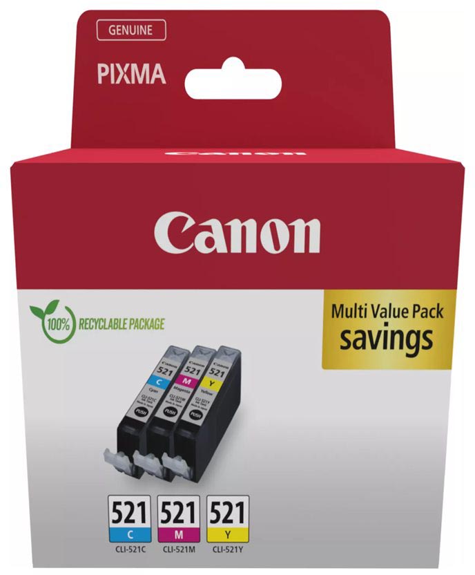 Canon inktcartridge CLI-521 446 pagina&apos;s OEM 2934B016 3 kleuren