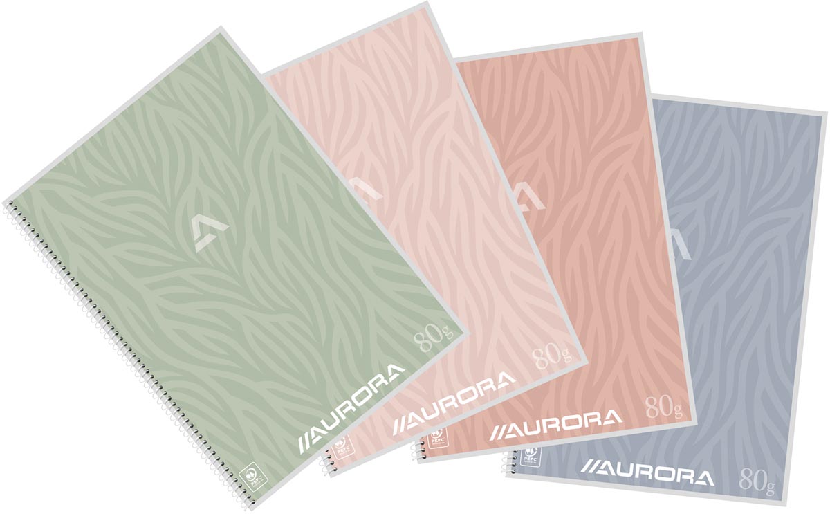 Aurora Writing 80 Design spiraalschrift, ft A4, 120 bladzijden, gelijnd afbeelding