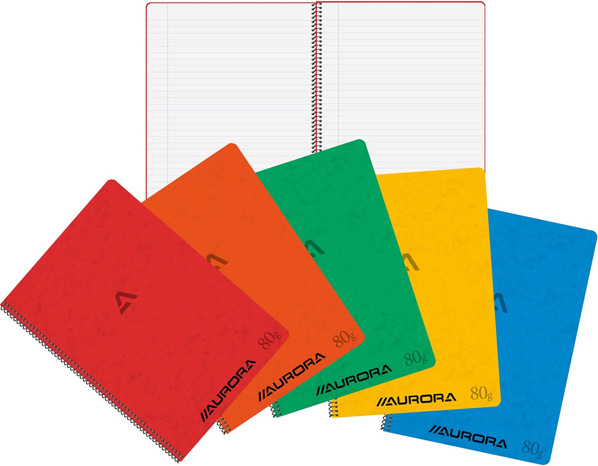 Aurora Writing 80 spiraalschrift, ft 29,5 x 21 cm, 120 bladzijden, gelijnd