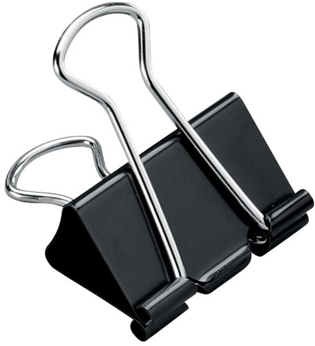 Pergamy clip foldback, 32 mm, noir, boîte de 12 pièces