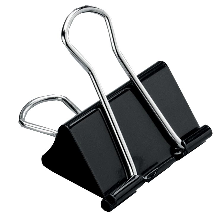 Pergamy foldbackclip 41 mm, zwart, doos van 12 stuks Pergamy foldbackclip 41 mm, zwart, doos van 12 stuks