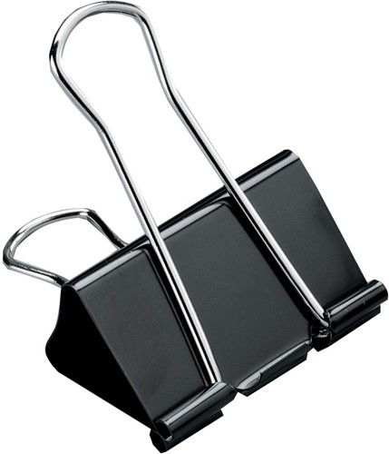 Pergamy foldbackclip 51 mm, zwart - doos van 12 stuks
