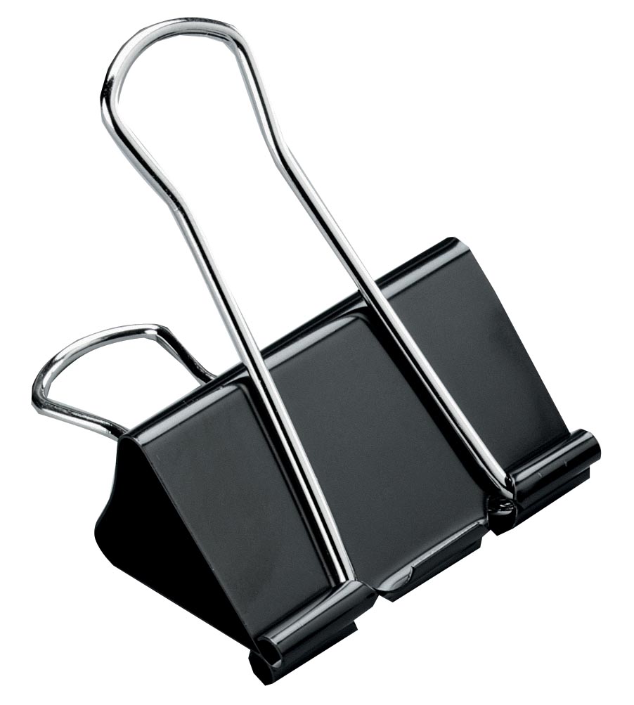 Pergamy foldbackclip 51 mm, zwart - doos van 12 stuks afbeelding