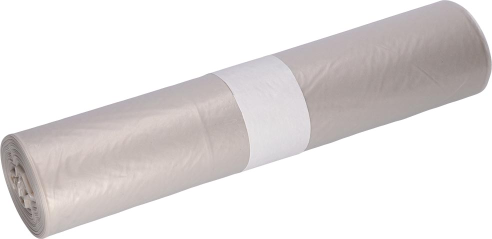 Deiss vuilniszak, ft 57,5 x 100 cm, transparant, LDPE, rol van 25 stuks afbeelding
