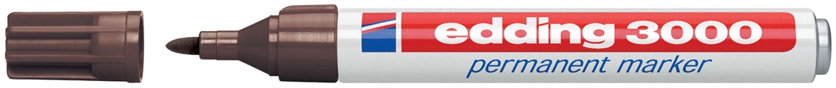 Edding permanent marker 3000 donkerbruin afbeelding
