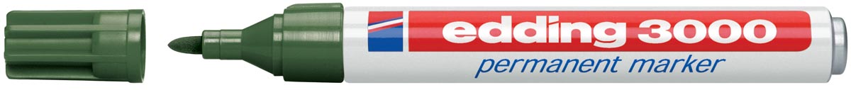Edding permanent marker 3000 olijfgroen Edding permanent marker 3000 olijfgroen