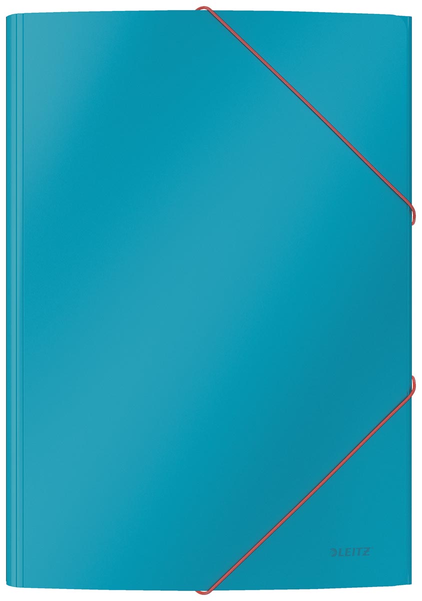 Leitz Cosy elastomap met 3 kleppen, uit karton, ft A4, blauw afbeelding