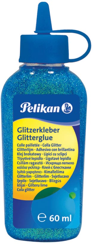 Pelikan glitterlijm, flacon van 60 ml, turkoois