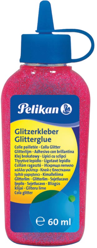Pelikan glitterlijm, flacon van 60 ml, fuchsia