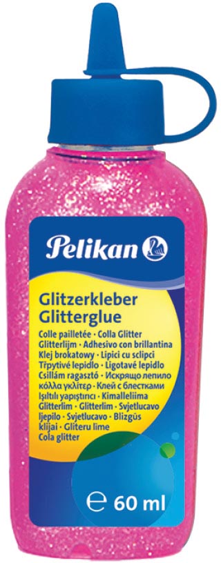 Pelikan glitterlijm, flacon van 60 ml, magenta