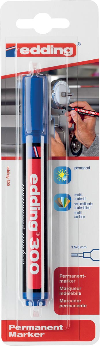 edding permanent marker 300 blauw afbeelding