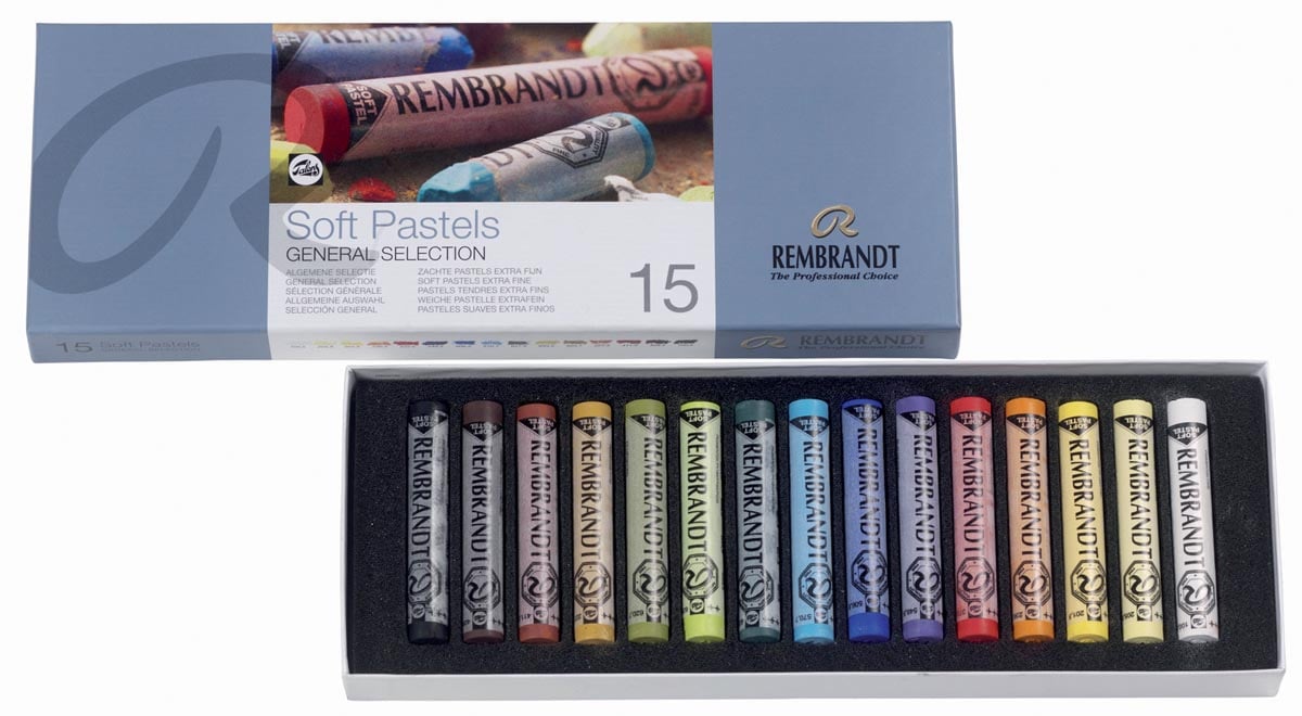 Rembrandt softpastels, doos met 15 pastels afbeelding