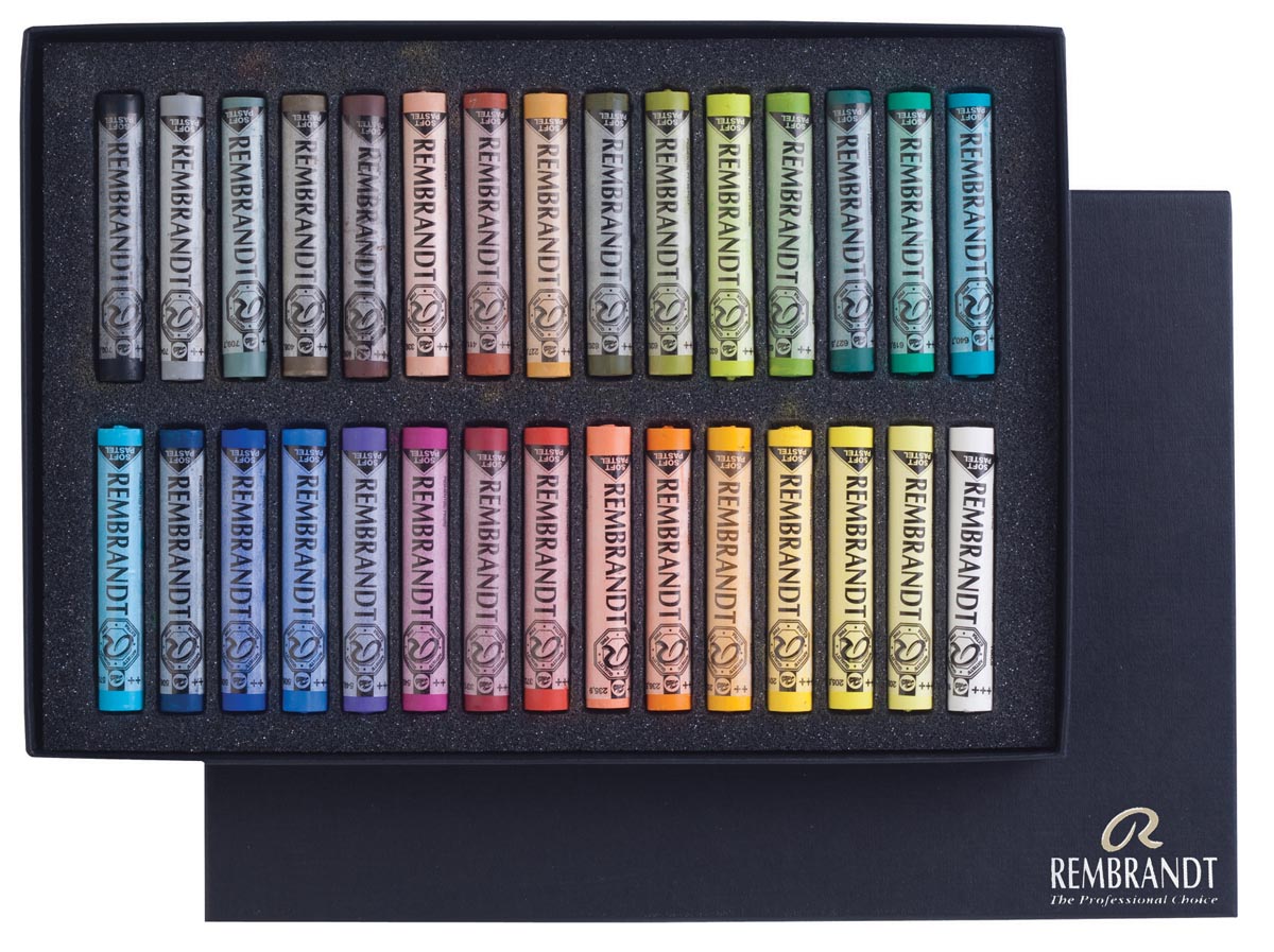 Rembrandt softpastels, doos met 30 pastels afbeelding