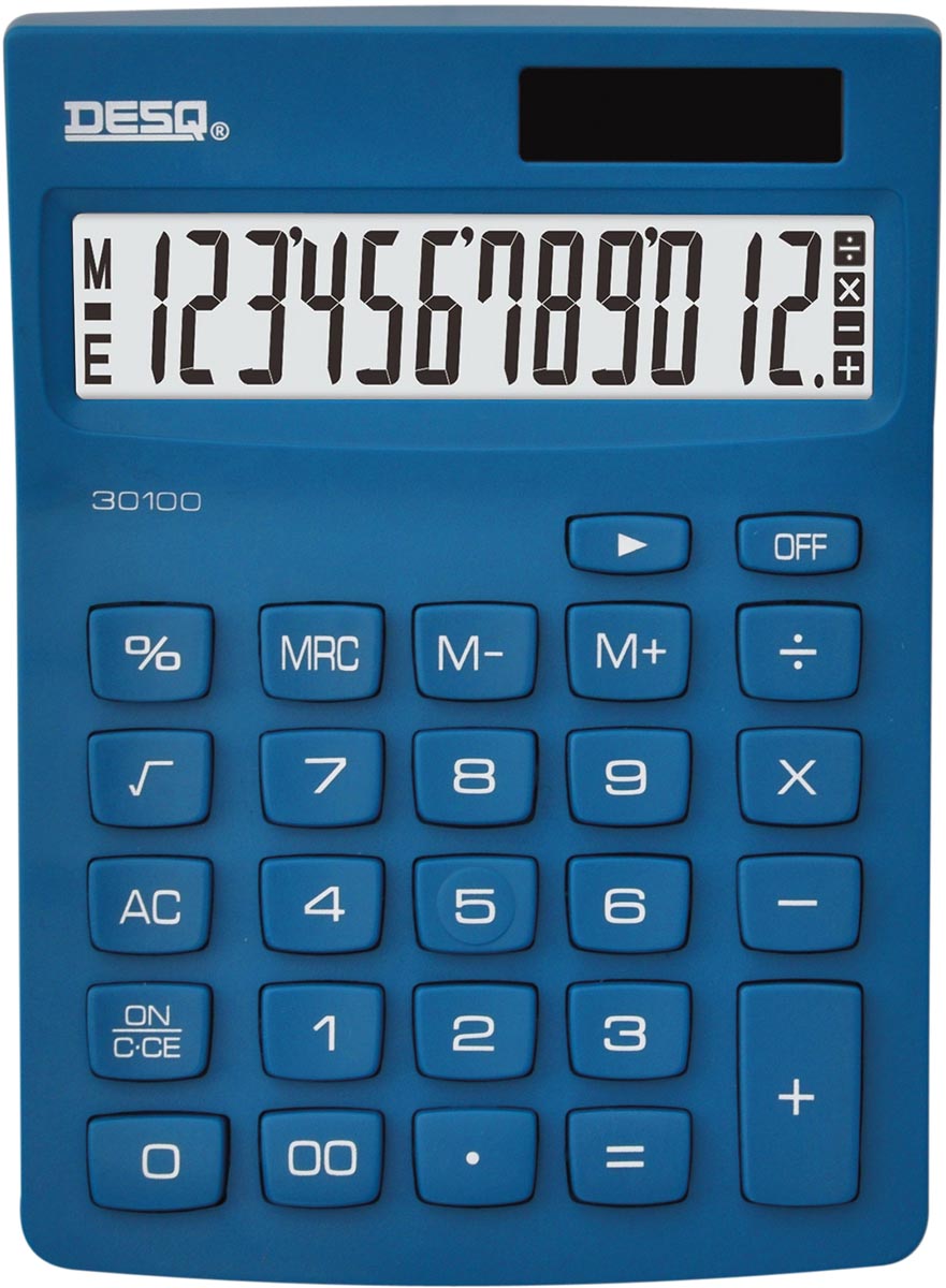 Desq bureaurekenmachine New Generation Compact 30100, donkerblauw Desq bureaurekenmachine New Generation Compact 30100, donkerblauw