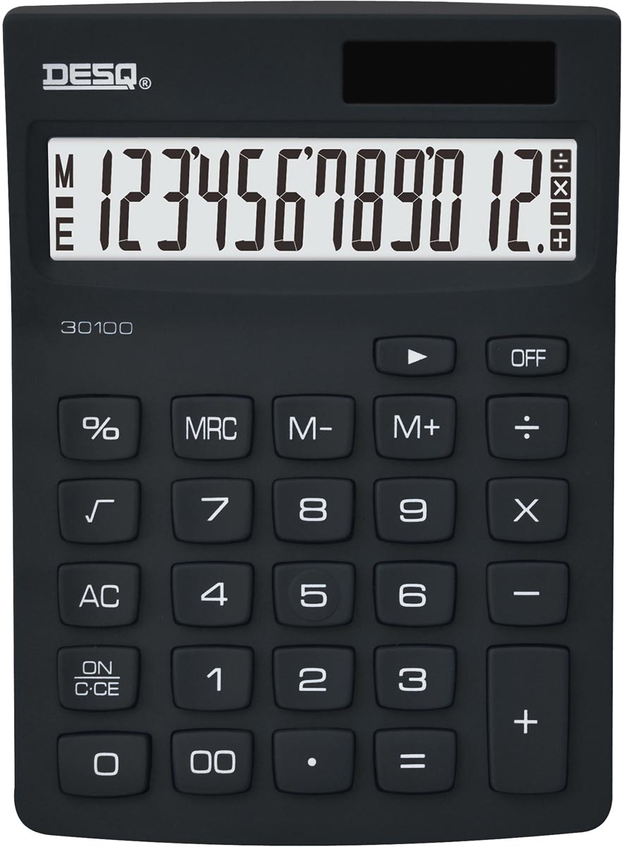 Desq bureaurekenmachine New Generation Compact 30100, zwart Desq bureaurekenmachine New Generation Compact 30100, zwart