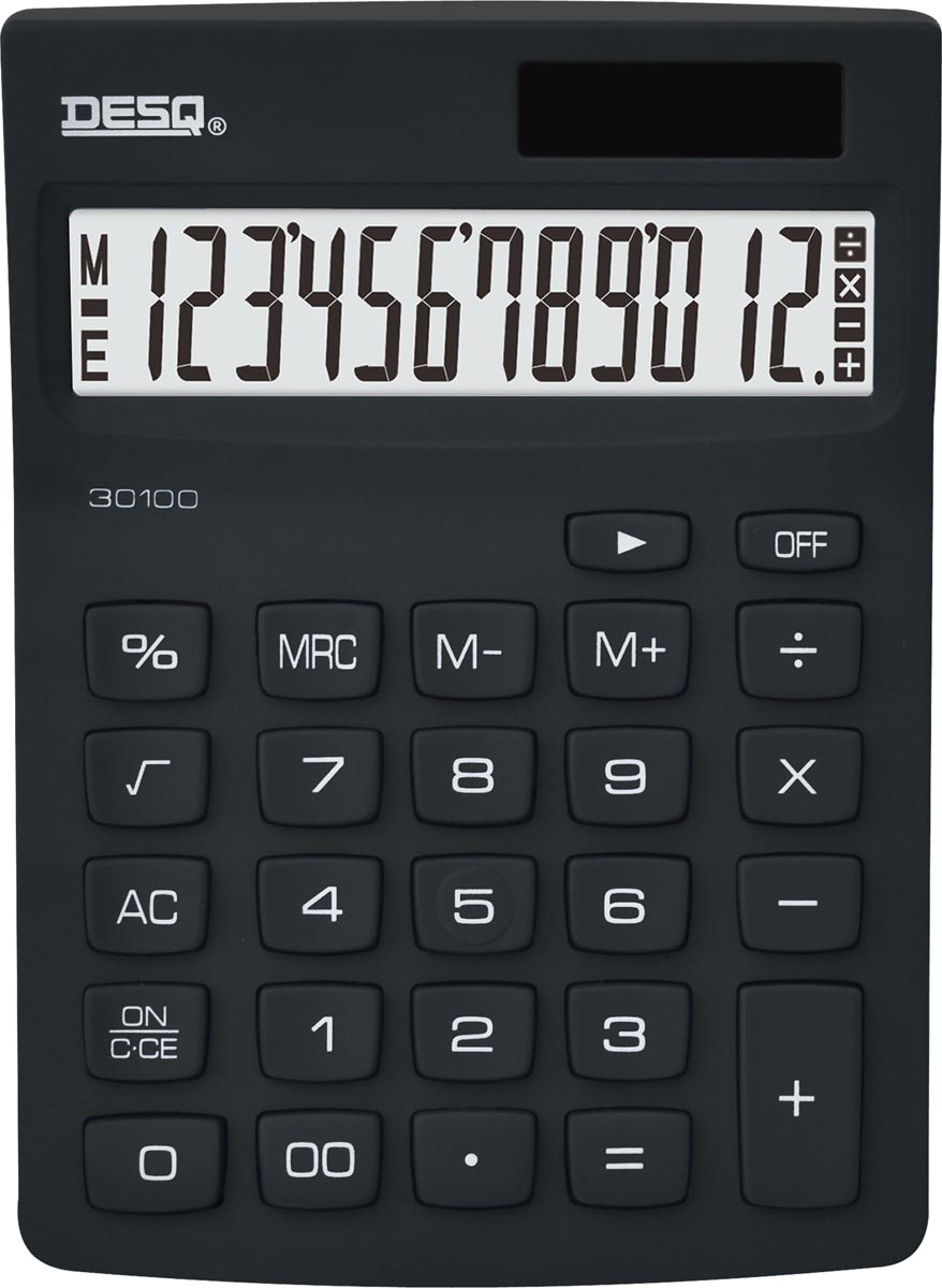 Desq bureaurekenmachine New Generation Compact 30100, zwart afbeelding