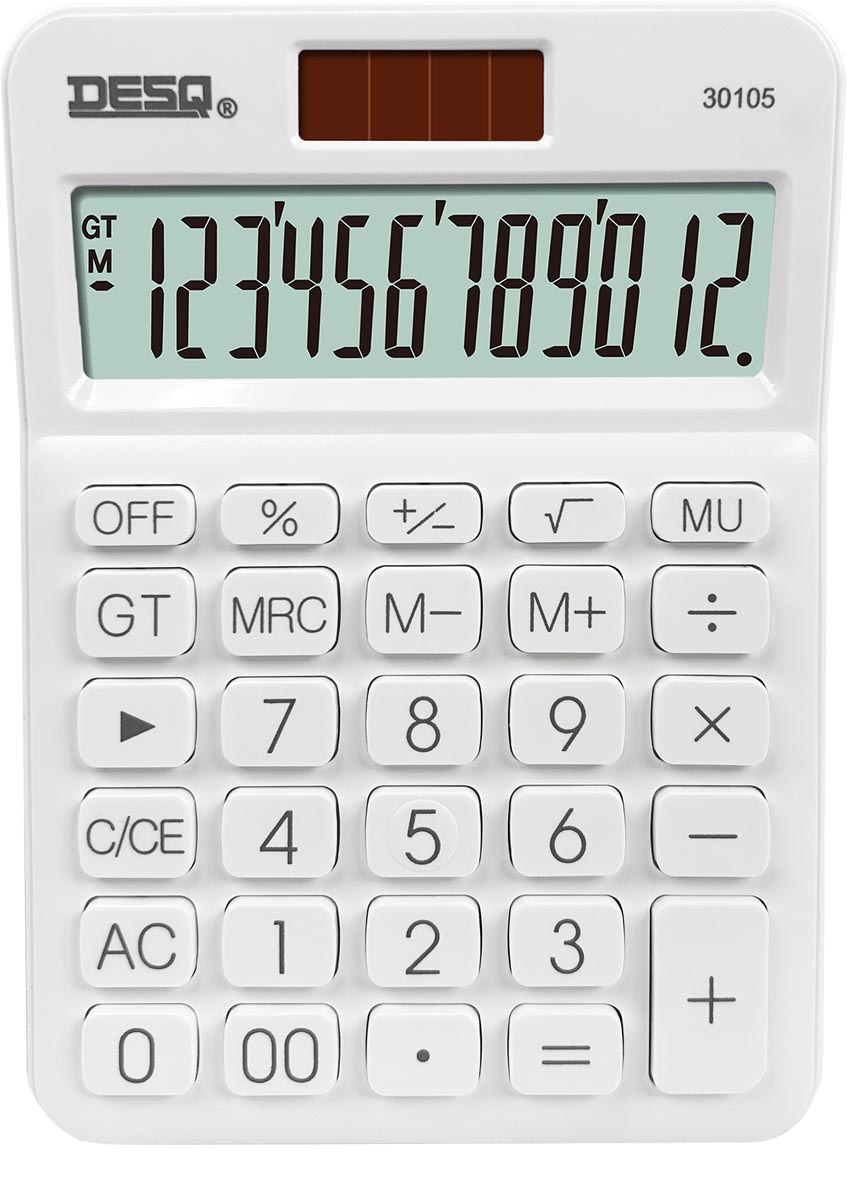 Desq bureaurekenmachine 30105, wit